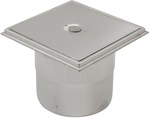 Inspection inlet, square 200x200 grate, vertical outlet Ø160 MM, opened with a handle